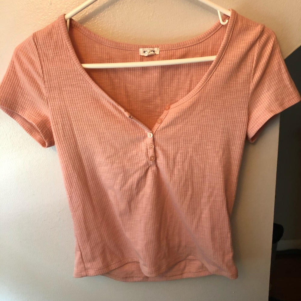Salmon pink crop top
